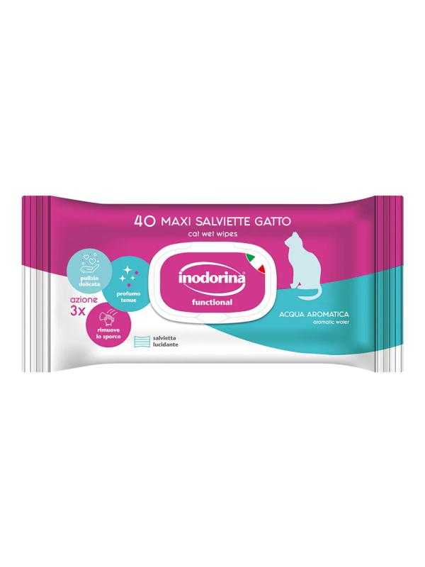 Inodorina Salviette Cat Functional Acqua Aromatica 40pz