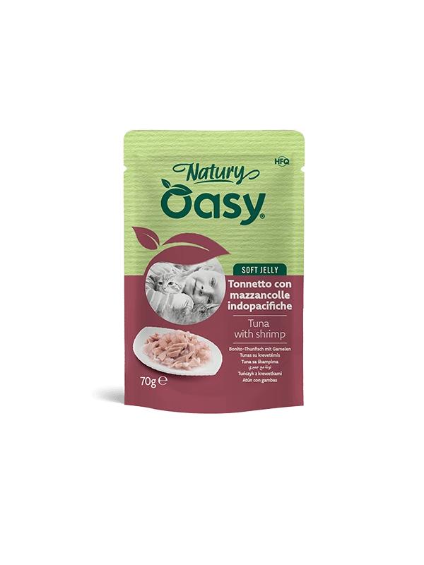 Oasy cat busta con tonnetto e mazzancolle indopacifiche 70g