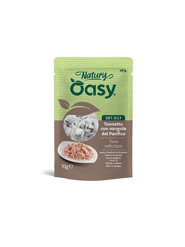 Oasy cat busta con tonnetto e vongole del pacifico 70g
