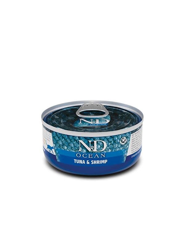 N&D Cat Ocean Tonno e Gamberetti 70g