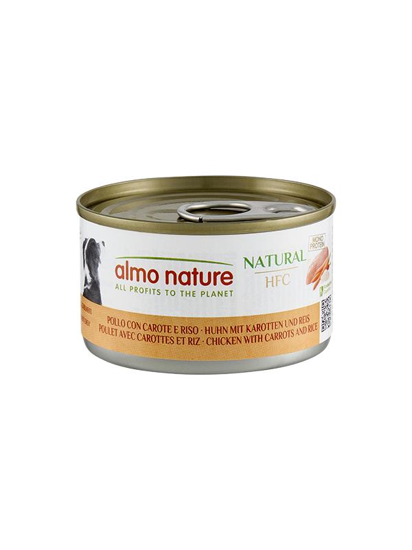 Almo Nature dog scatoletta con pollo e carote 95g