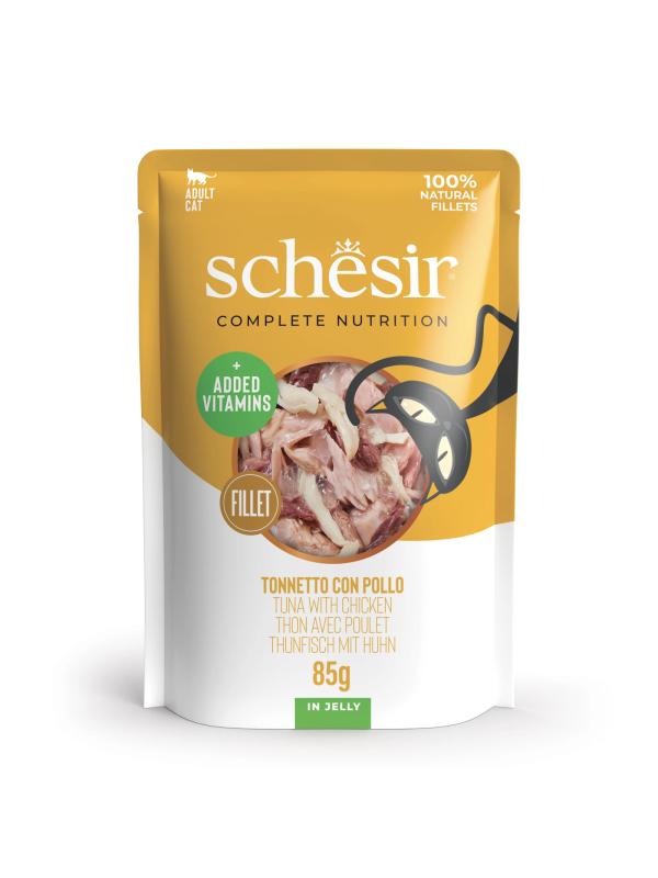 Schesir cat busta con tonnetto e pollo 85g