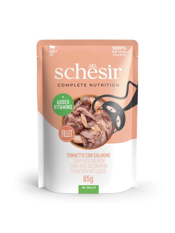 Schesir cat busta con tonnetto e salmone 85g