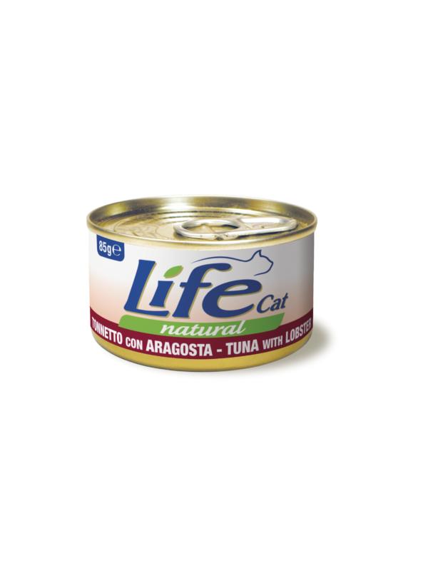 LifePetCare cat scatoletta con tonnetto e aragosta85g