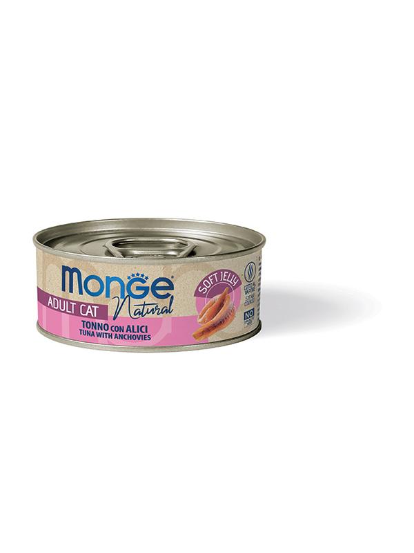 MONGE CAT NATURAL JELLY Tonno con Alici 80gr