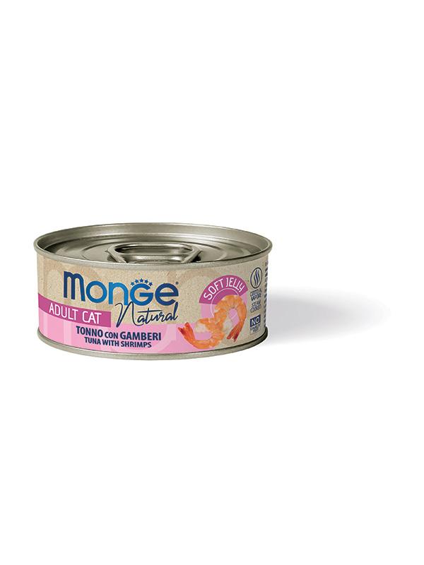 MONGE CAT NATURAL JELLY Tonno con Gamberi 80gr