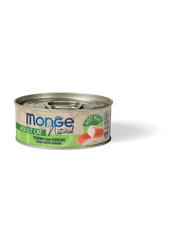 MONGE CAT NATURAL JELLY Tonno con Surimi 80gr
