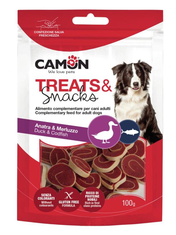 Camon Treats & Snacks Sushi Roll Anatra e Merluzzo 80g
