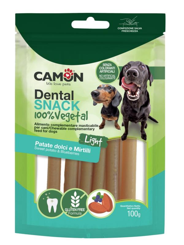 Camon Dental Snack Vegetal Patata Dolce e Mirtilli