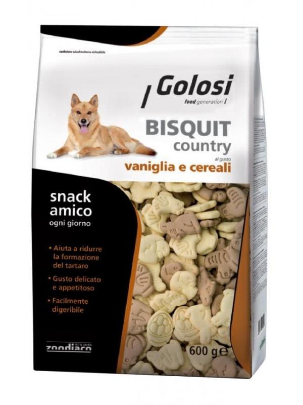 Golosi dog biscuit country vaniglia e cereali 600g