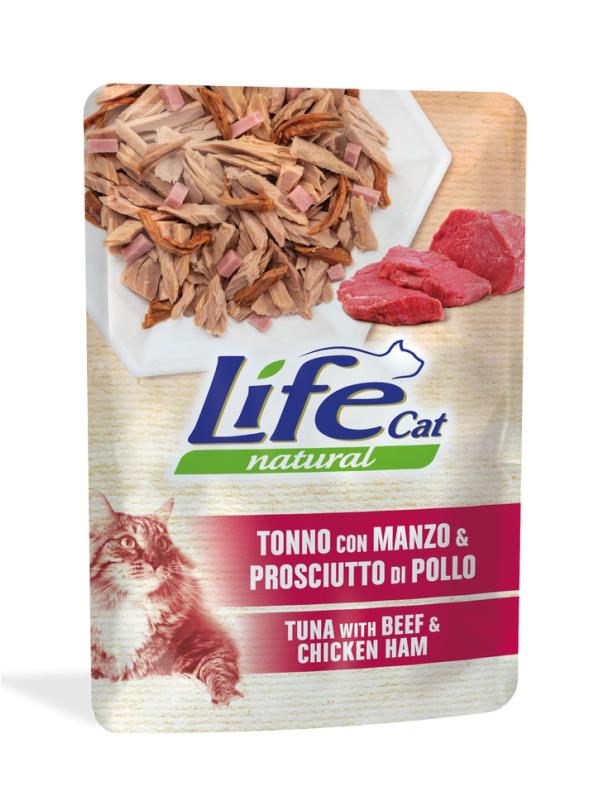 LifePetCare Cat Busta Tonno con Manzo 70g