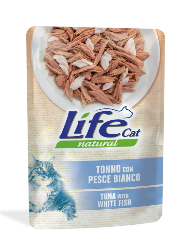 LifePetCare Cat Busta Tonno e Pesce Bianco 70g