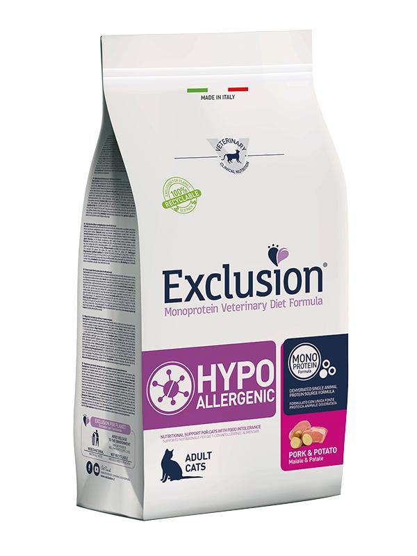 EXCLUSION CAT Hypoallergenic Pork & Potato 1,5kg