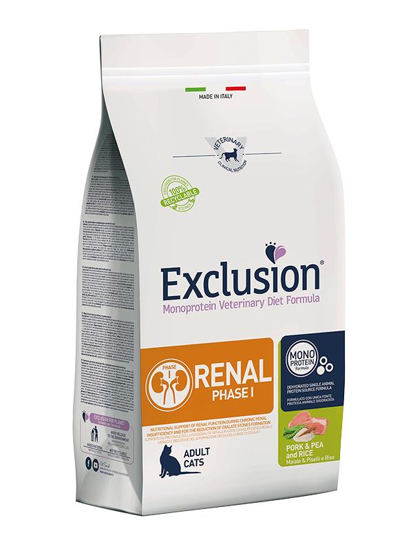 EXCLUSION CAT Renal Phase I Pork & Pea and Rice 300gr