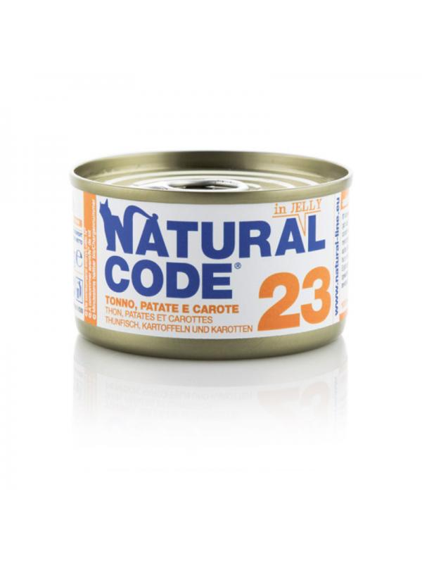 Natural Code Gatto Scatoletta 23 tonno, patate, carote 85g