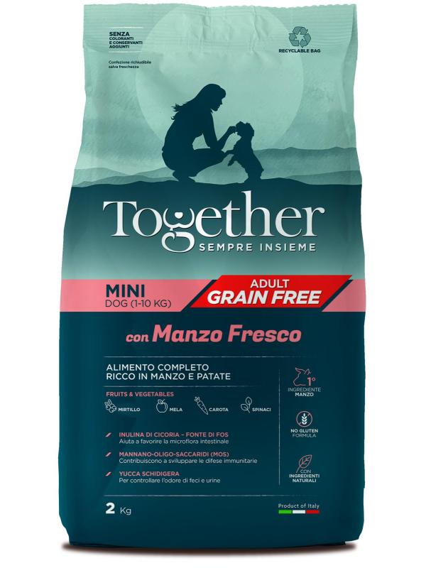 TOGETHER DOG ADULT GRAIN FREE MANZO MINI 2KG