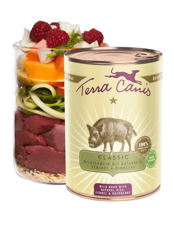 TERRACANIS Classic Cinghiale con riso integrale, finocchio e lampone 400gr