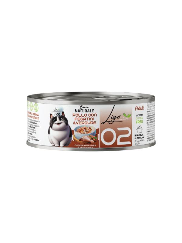 LIGO NATURE NATURALE Pollo con Fegatini e Verdure 85gr