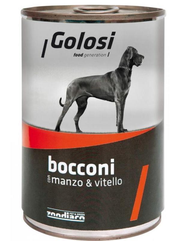 Golosi dog bocconi manzo & vitello 1250g