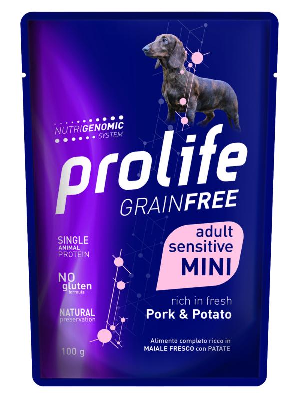 Prolife Dog Grain Free Adult Sensitive Pork & Potato - Busta 100g