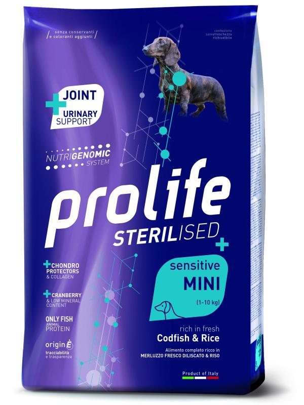  Prolife Sterilised Sensitive Adult Codfish & Rice - Mini 7kg