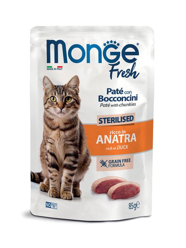MONGE CAT FRESH Patè Anatra Sterilised 85gr