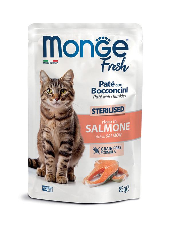 MONGE CAT FRESH Patè Salmone Sterilised 85gr