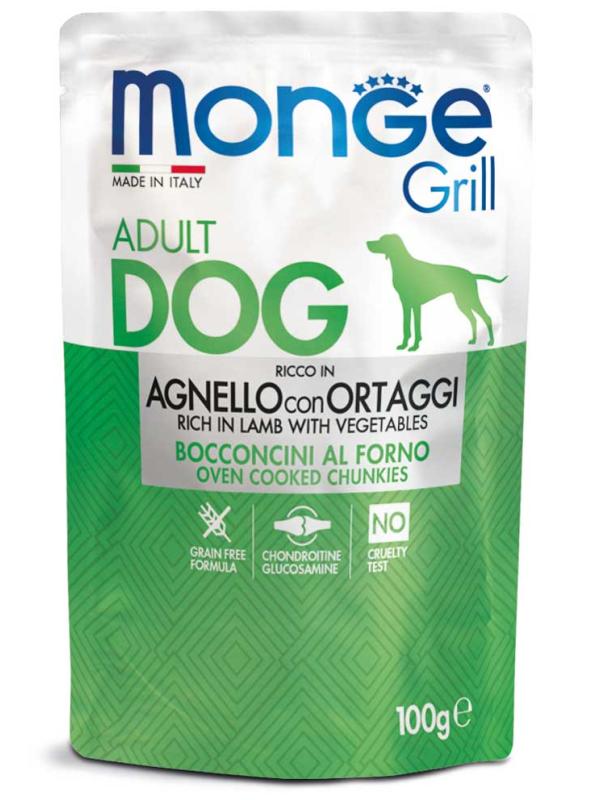 MONGE DOG GRILL Agnello con Ortaggi 100gr