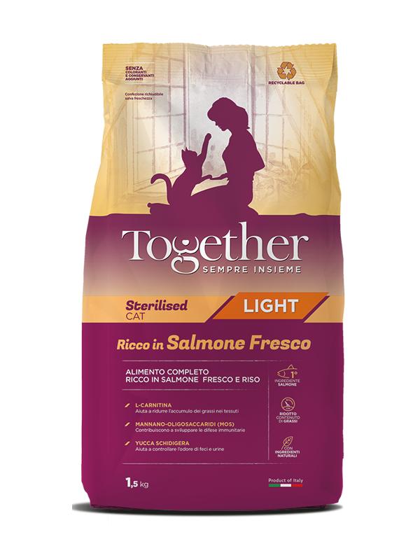 TOGETHER CAT LIGHT STERILISED SALMONE 1,5KG