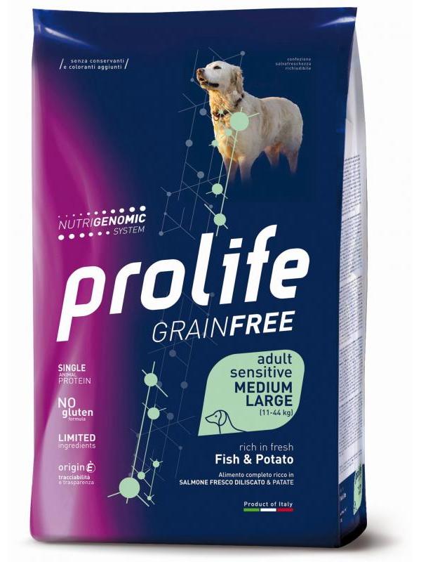 Prolife Grain Free Adult Sensitive Fish & Potato - Medium/Large 2,5kg