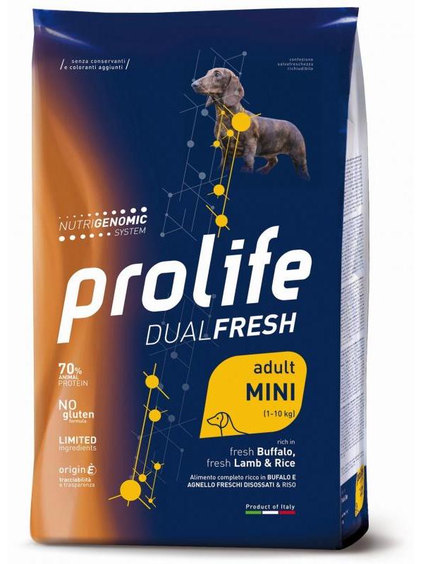 Prolife Dual Fresh Adult fresh Buffalo, fresh Lamb & Rice - Mini 7kg
