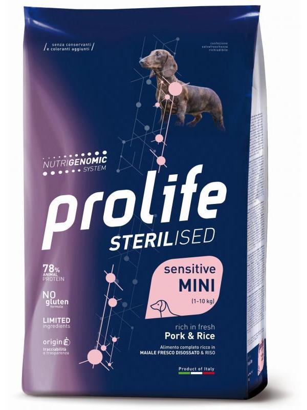 Prolife Sterilised Sensitive Adult Pork & Rice - Mini 0,6kg