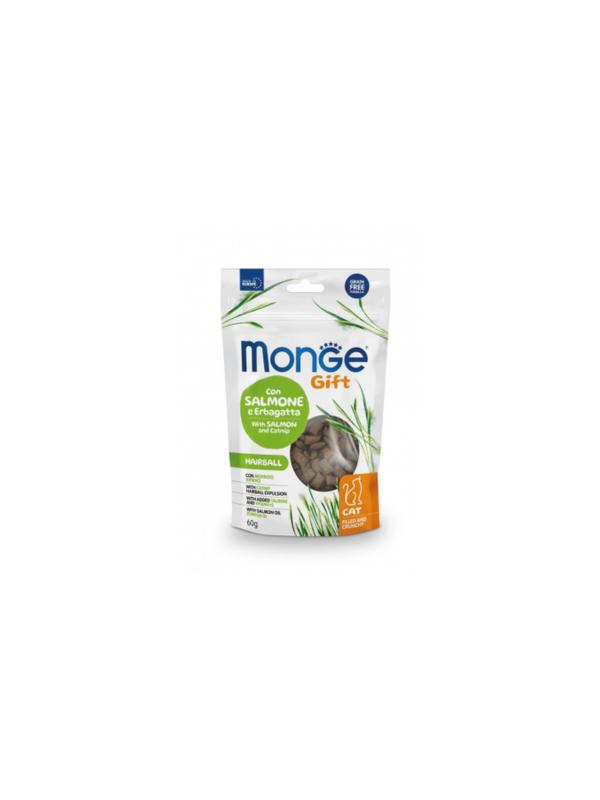 MONGE CAT GIFT Snack Hairball Salmone ed Erba Gatta 60gr