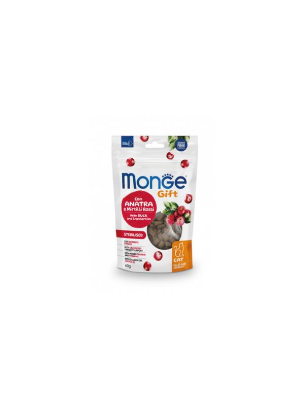 MONGE CAT GIFT Snack Sterilised Anatra e Mirtilli Rossi 60gr