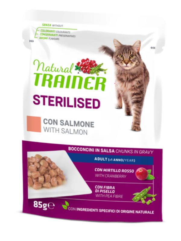 NATURAL TRAINER Sterilised Salmone 85gr