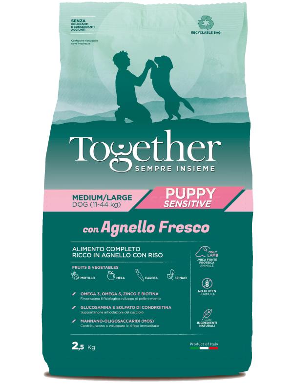 TOGETHER DOG SENSITIVE PUPPY LAMB MEDIUM LARGE 12KG