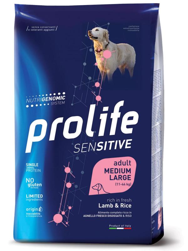 Prolife Dog Sensitive Adult Lamb & Rice - Medium/Large 2,5 Kg
