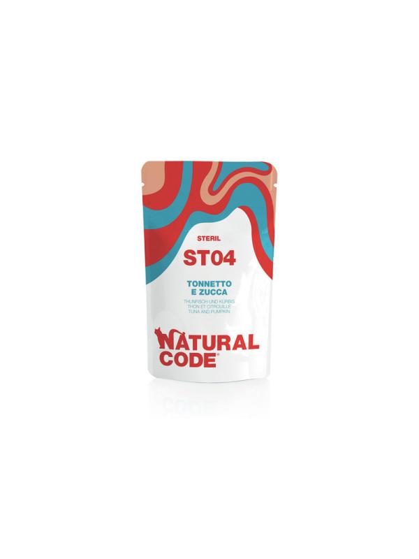 Natural Code Gatto sterilizzato busta 04 tonnetto e zucca 70g
