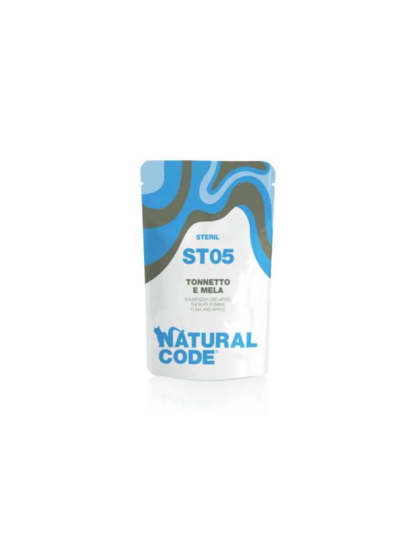 Natural Code Gatto sterilizzato busta 05 tonnetto e mela 70g
