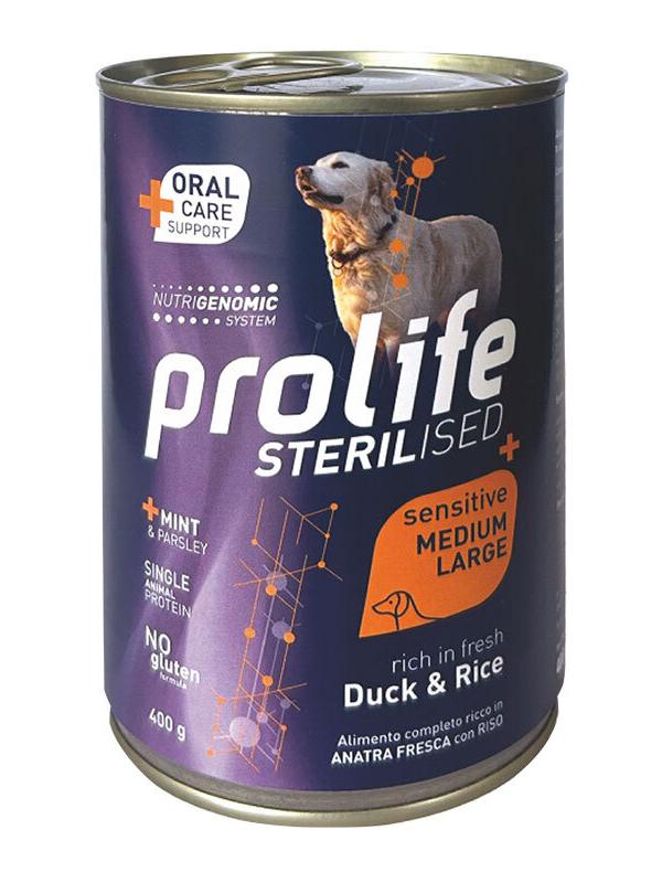 Prolife Dog Sterilised Sensitive Adult Duck & Rice - Medium/Large 400g