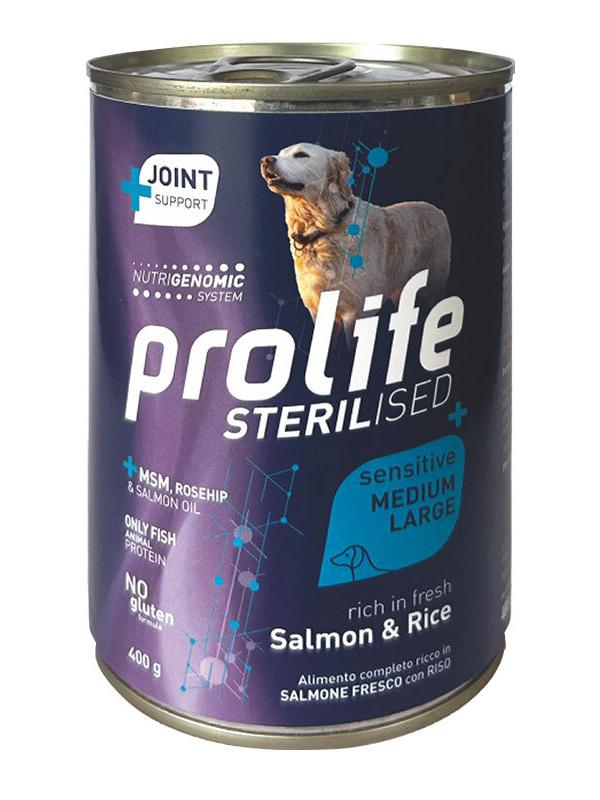 Prolife Dog Sterilised Sensitive Adult Salmon & Rice - Medium/Large 400g