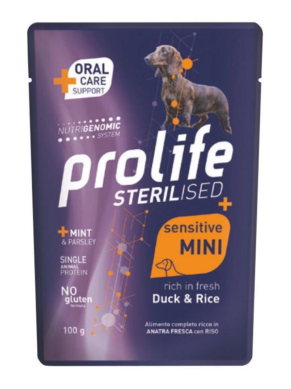 Prolife Dog Sterilised Sensitive Adult Duck & Rice - Busta 100g