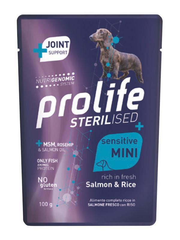 Prolife Dog Sterilised Sensitive Adult Salmon & Rice - Busta 100g
