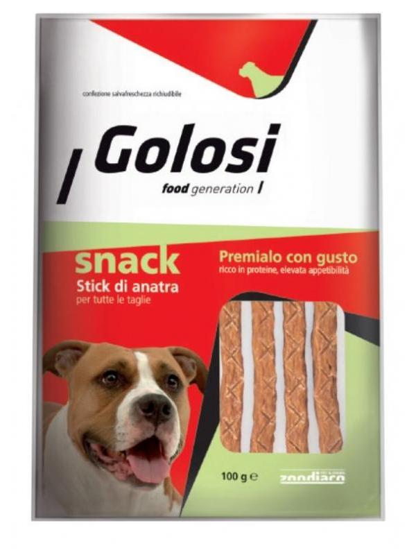 Golosi dog snack stick di anatra 100g