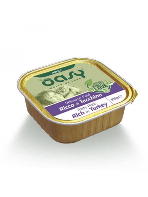 Oasy cat adult patè vaschetta con tacchino 100g